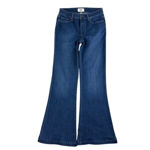PAIGE Jeans Womens Size 28 Blue Genevieve Bell Bottom Flare Dark Wash Denim